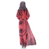 Muslim Robe Plus Size Long Sleeve Dress Summer   watermelon red - Mega Save Wholesale & Retail - 3