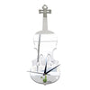 Creative Wall Clock Music Decoration Violin Mirror   silver - Mega Save Wholesale & Retail