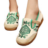 Flax Embroidered Old Beijing Cloth Shoes  green   35 - Mega Save Wholesale & Retail - 1