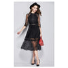 Sexy Women Slim Lace Dress Fashion Hollow Lace Sweet Dress Cocktail Evening Gown Party Dress - Mega Save Wholesale & Retail - 4