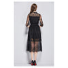 Sexy Women Slim Lace Dress Fashion Hollow Lace Sweet Dress Cocktail Evening Gown Party Dress - Mega Save Wholesale & Retail - 5