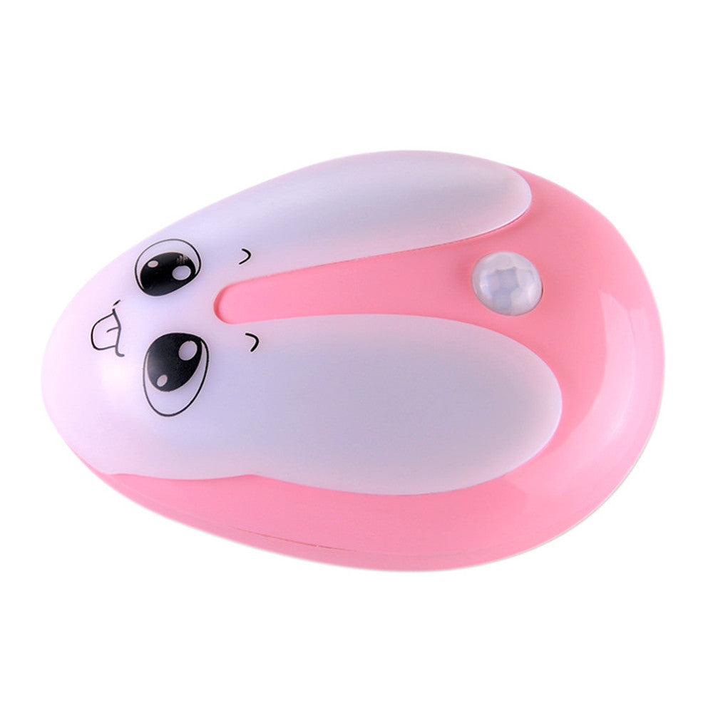 Rabbit USB Motion Light+Voice Controlled LED Desk Table Lamp     pink body induction - Mega Save Wholesale & Retail - 1