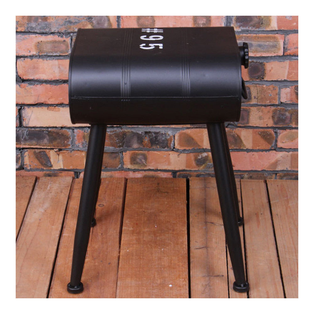 Vintage Oil Bucket Iron Stool Bar Cafes Chair   black - Mega Save Wholesale & Retail - 1