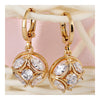 Boutique Earrings Top Grade Zircon Ear Accessory 18K Gold Galvanized   gold plated white zircon - Mega Save Wholesale & Retail - 1