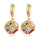 Boutique Earrings Top Grade Zircon Ear Accessory 18K Gold Galvanized   gold plated colorful zircon - Mega Save Wholesale & Retail - 1