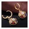 Boutique Earrings Top Grade Zircon Ear Accessory 18K Gold Galvanized   gold plated colorful zircon - Mega Save Wholesale & Retail - 2