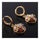 Boutique Earrings Top Grade Zircon Ear Accessory 18K Gold Galvanized   gold plated colorful zircon - Mega Save Wholesale & Retail - 3