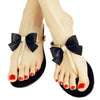 Bowknot Flip Flops Slippers Jelly Shoes Beach   black - Mega Save Wholesale & Retail