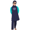 Child Muslim Swimwear Swimsuit Burqini   blue   S - Mega Save Wholesale & Retail - 1