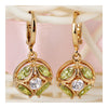 Boutique Earrings Top Grade Zircon Ear Accessory 18K Gold Galvanized   gold plated green zircon - Mega Save Wholesale & Retail - 1