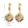 Boutique Earrings Top Grade Zircon Ear Accessory 18K Gold Galvanized   gold plated white zircon - Mega Save Wholesale & Retail - 2