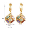 Boutique Earrings Top Grade Zircon Ear Accessory 18K Gold Galvanized   gold plated colorful zircon - Mega Save Wholesale & Retail - 4
