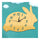 Mirror Wall Clock DIY Creative Kid Room Cartoon Rabbit  golden - Mega Save Wholesale & Retail