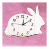 Mirror Wall Clock DIY Creative Kid Room Cartoon Rabbit   silver - Mega Save Wholesale & Retail