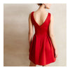 Solid Color Boob Tube Top A-line Skirt Sexy Backless Dress   red   S - Mega Save Wholesale & Retail - 2