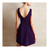 Solid Color Boob Tube Top A-line Skirt Sexy Backless Dress   purple   S - Mega Save Wholesale & Retail - 2