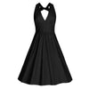 Hepburn Style Dress Plus Size Halt Sleeveless   black   S - Mega Save Wholesale & Retail - 1