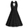 Hepburn Style Dress Plus Size Halt Sleeveless   black   S - Mega Save Wholesale & Retail - 1