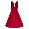 Hepburn Style Dress Plus Size Halt Sleeveless   red    S - Mega Save Wholesale & Retail - 2