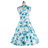 Dress Sleeveless Printing Big Peplum Summer   blue   S - Mega Save Wholesale & Retail - 2