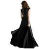 Lace Long Dress Sleeveless Hollow Backless Chiffon   black   S - Mega Save Wholesale & Retail - 2