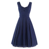 Woman Sleeveless Splicing Dress Gauze Big Peplum   S - Mega Save Wholesale & Retail - 1