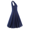 Woman Sleeveless Splicing Dress Gauze Big Peplum   S - Mega Save Wholesale & Retail - 2