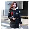 Woman Down Coat Thick Middle Long Cotton Coat   black   M - Mega Save Wholesale & Retail - 1