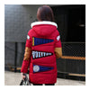 Woman Down Coat Thick Middle Long Cotton Coat  red   M - Mega Save Wholesale & Retail - 3