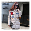 Woman Down Coat Thick Middle Long Cotton Coat   khaki   M - Mega Save Wholesale & Retail - 1