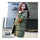 Woman Down Coat Thick Middle Long Cotton Coat   dark green   M - Mega Save Wholesale & Retail - 2