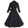 Hepburn Style A-line Dress Dot Big Peplum   black    S - Mega Save Wholesale & Retail - 2
