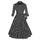 Hepburn Style A-line Dress Dot Big Peplum   black dot   S - Mega Save Wholesale & Retail - 1