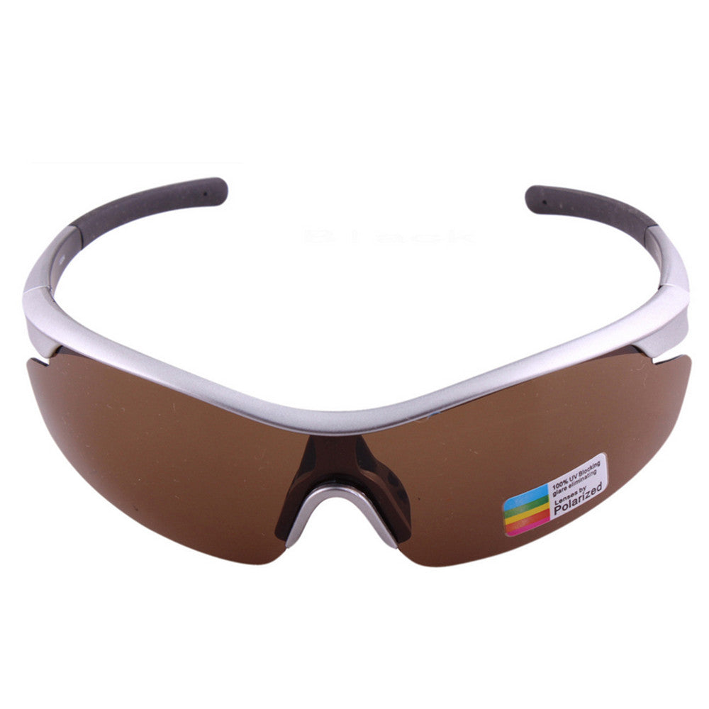 XQ-334 Polarized Driving Glasses Fishing Riding    bright silver/tea glasses - Mega Save Wholesale & Retail - 1