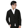 Man Flax Vest Coat Solid Color Plate Button   M - Mega Save Wholesale & Retail - 1