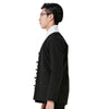 Man Flax Vest Coat Solid Color Plate Button   M - Mega Save Wholesale & Retail - 2