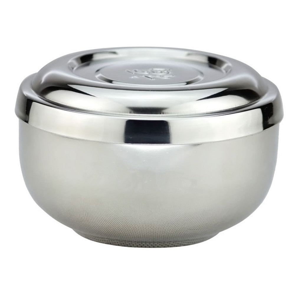 Wholesale exported to South Korea stainless steel double bowl stainless steel bowl with lid lidded bowl bowl cute Korean rice bowl - Mega Save Wholesale & Retail - 1