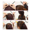 Gradient Ramp Horsetail Lace-up Straight Wig KBMW black to dark purple - Mega Save Wholesale & Retail - 2
