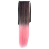 Gradient Ramp Horsetail Lace-up Straight Wig KBMW black to cherry pink - Mega Save Wholesale & Retail - 1