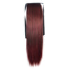 Horsetail Wig Lace-up Straight Hair    wine red 137-2/118#