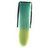Gradient Ramp Horsetail Lace-up Straight Wig KBMW peacock green to mint yellow - Mega Save Wholesale & Retail - 1