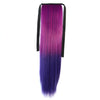 Gradient Ramp Horsetail Lace-up Straight Wig KBMW rose red to dark purple - Mega Save Wholesale & Retail - 1