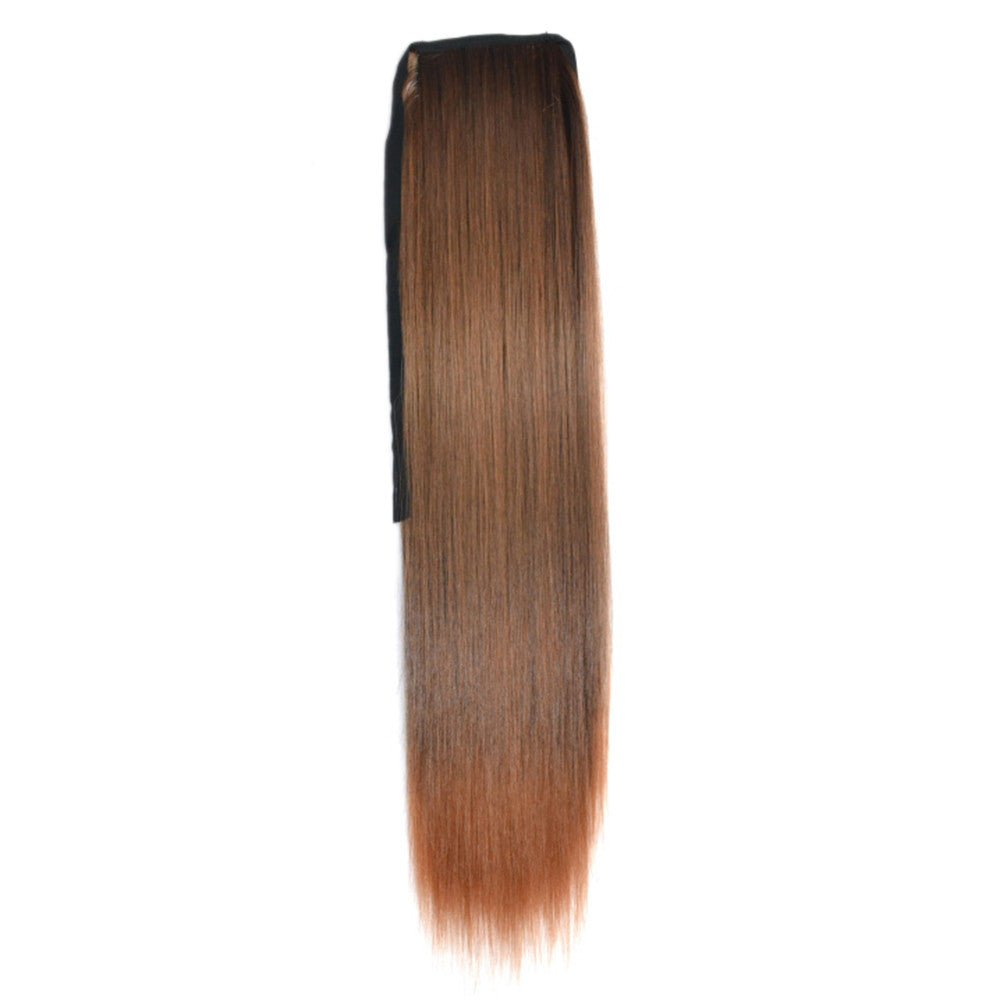 Horsetail Wig Lace-up Straight Hair    light brown 137-2/30#