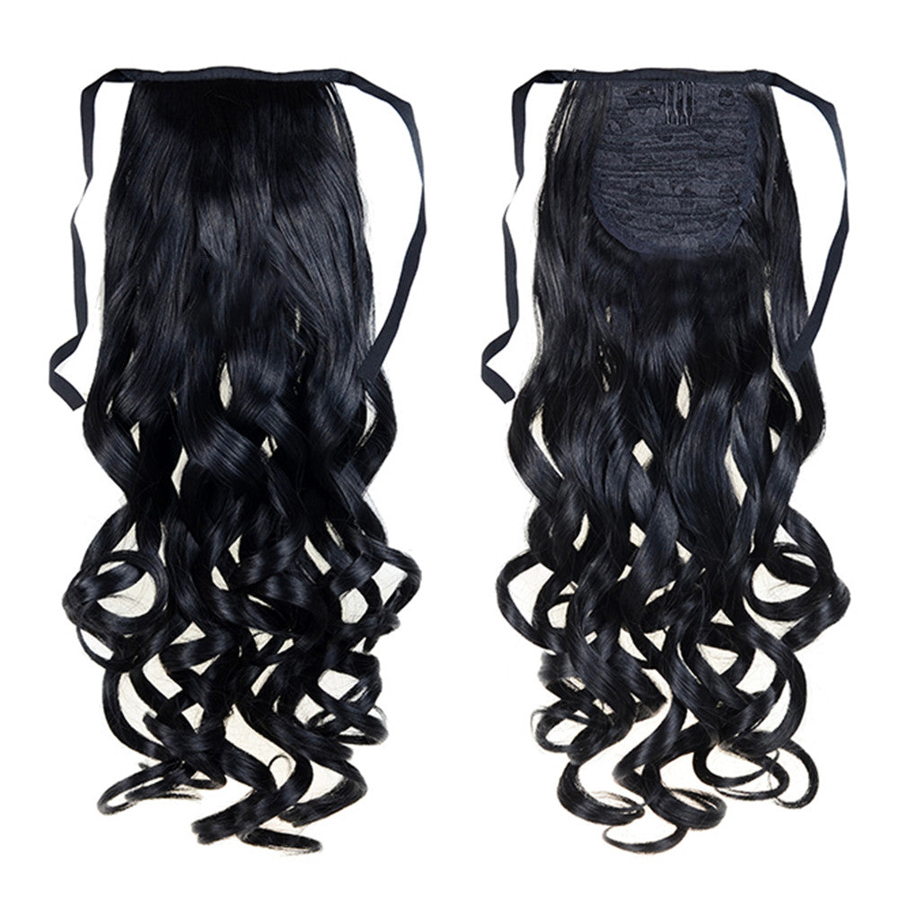 Wig Horsetail Lace-up Long Curled Hair    1# - Mega Save Wholesale & Retail