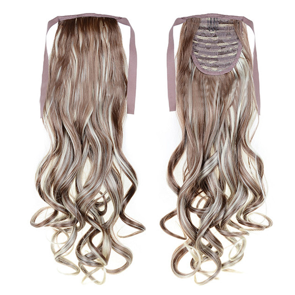 Wig Horsetail Lace-up Long Curled Hair    F12/613# - Mega Save Wholesale & Retail