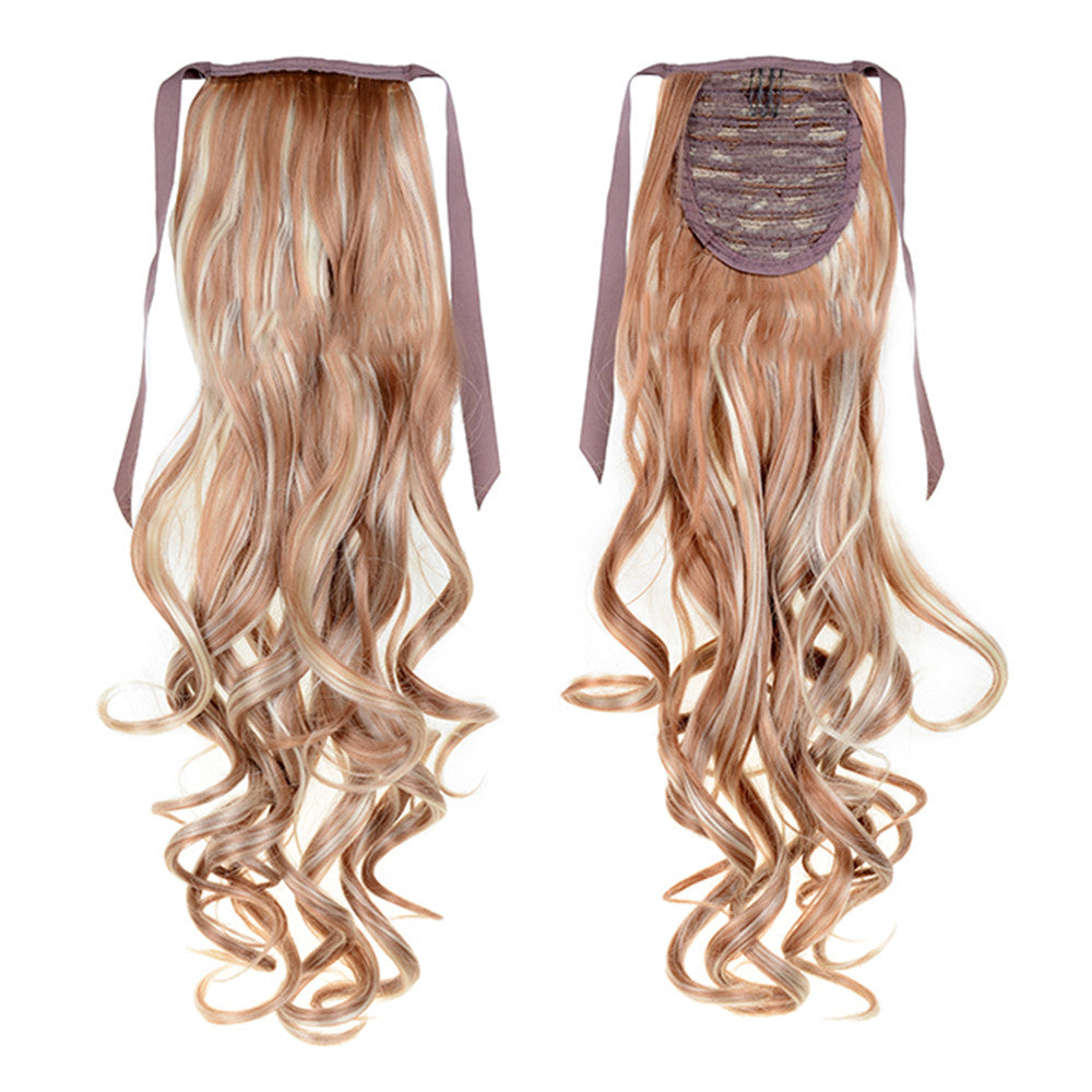 Wig Horsetail Lace-up Long Curled Hair    F27/613# - Mega Save Wholesale & Retail