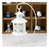 Retro Hollowed Out Iron Art Candle Holder  White - Mega Save Wholesale & Retail - 1