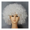 Fashion Afro Cosplay Curly Clown Party 70s Disco Cosplay Wig Cheering Squad Clown   white - Mega Save Wholesale & Retail