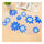 Simple Colorful Stone Carpet Ground Floor Foot Mat blue flower - Mega Save Wholesale & Retail - 1
