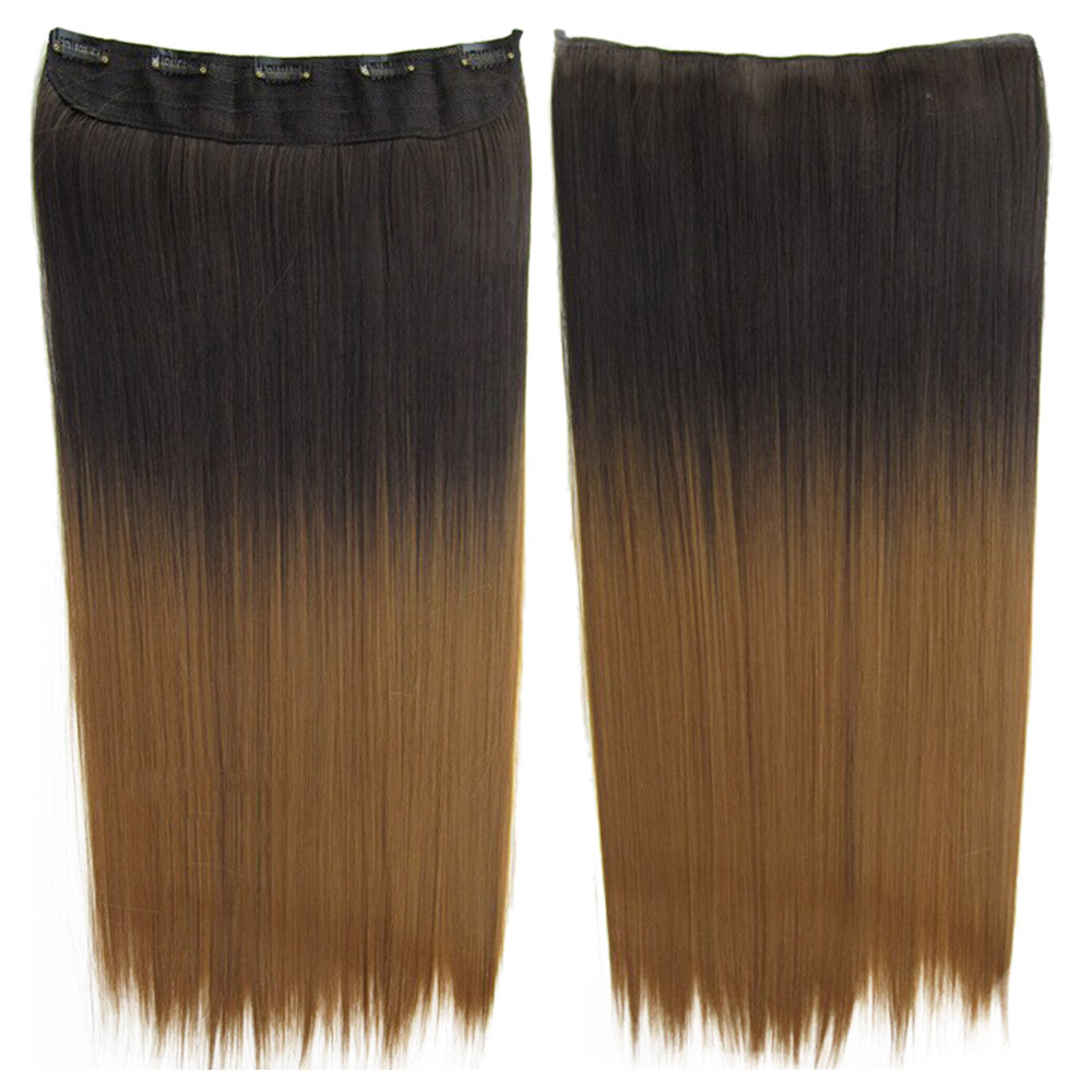 Anime Cosplay Wig Gradient Ramp 5 Cards Hair Extension   2T27#